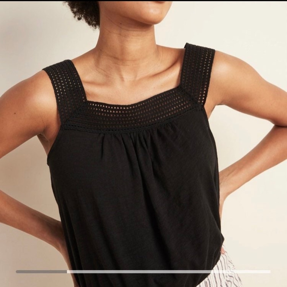 NEW WITH TAGS Old Navy Crochet Slub-Knit Tank Top
